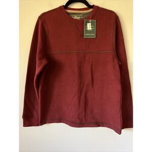 G.H. Bass Mens Mountain Sueded Fleece Crew Pullover Sweatshirt Size Small S NWT